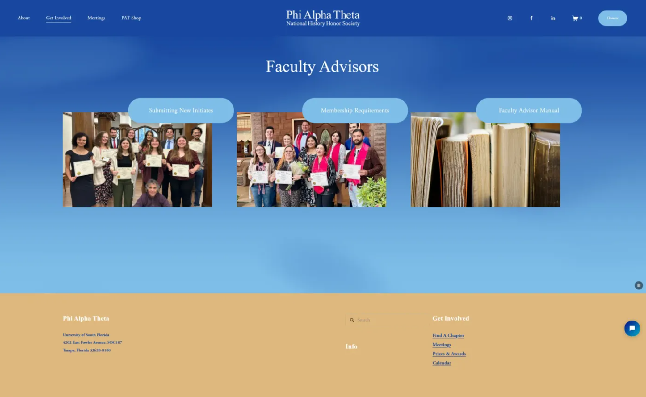 Old Website Homepage