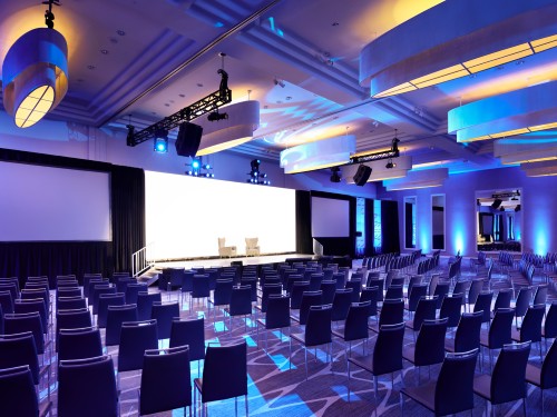 Conference audience in lecture hall